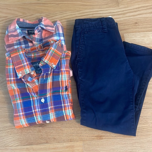Ralph Lauren Other - Ralph Lauren Boys Handsome Button Down Shirt and Khakis Bundle, size: 4/5